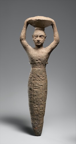 Copper foundation figure of Ur-Namma, king of Ur, holding a basket, c. 2112-2095 BC. The Metropolitan Museum of Art, New York (ME 47.49). Gift of William H. Moore, 1947.